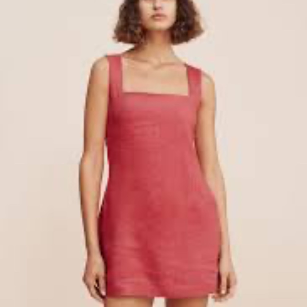 Posse Alice Linen Mini Dress - Pink - Size S